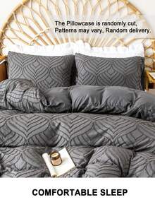 1pc/2pcs/4pcs Cozy Tufted Microfiber Pillow Cover Set (Pillow Inner Not Included), Soft & Comfortable, Suitable For All Seasons Christmas Gift - Dark Grey - View 5