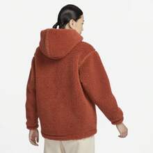 Nike Sportswear Letter Hooded Zipper Casual Fleece Jacket Long Sleeve Jacket Women's-FB8696-832