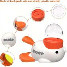 Interactive Push-Activated Dog Treat Dispenser - Duck Shaped Slow Feeder Puzzle Toy, Durable Plastic Pet Entertainment Toy, Suitable For Puppies And Adult Dogs, Healthy Eating Promotion, PetSafe Material, Training Tool