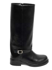 Bottes Hautes Femme Bouclés – Élégance Et Confort Pour L'Hiver - Black - View 3