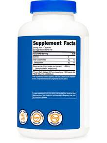 Nutricost Glucomannan 1,800mg Per Serving, 180 Capsules - Natural Fiber Source, Non-GMO, Gluten Free | Glucomannan Supplement, Dietary Fiber, Weight Management, Vegan, Premium Quality, Non-GMO, Gluten Free, Nutricost - 其他 - 查看 5