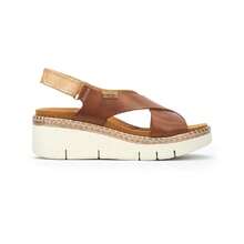 Pikolinos Gomera Sandals Womens US 11 Brown Leather Wedge Heel Slingback VER443 - Brown - View 2