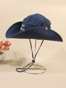 1pc Unisex Oversized Brim Solid Color Bucket Hat, Casual Outdoor Sun Protection Hat For Fishing, Cycling, Hiking - Multicolor - View 2