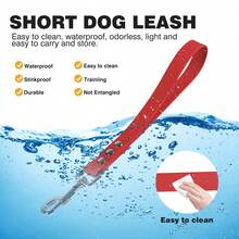Strapazierfähige PVC Hundeleine - wasserdicht, geruchsresistent, rostfrei, einfach zu reinigende Trainings- und Spazierenleine mit Metallkarabiner, geeignet für alle Hunderassen