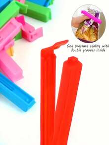 20 pezzi di Mollette colorate riutilizzabili per sigillare, Mollette portatili per la conservazione degli alimenti, Mollette a prova di umidità e polvere, Adatte per vari sacchetti di plastica e sacchetti per spuntino, Organizzazione e conservazione in cucina, Accessori da cucina, Strumenti da cucina, Applicabili a camera da letto, viaggio, ufficio, scuola, stagione back to school (disponibili 20/10/5/1 pezzi) - Multicolore - Visualizzare 7