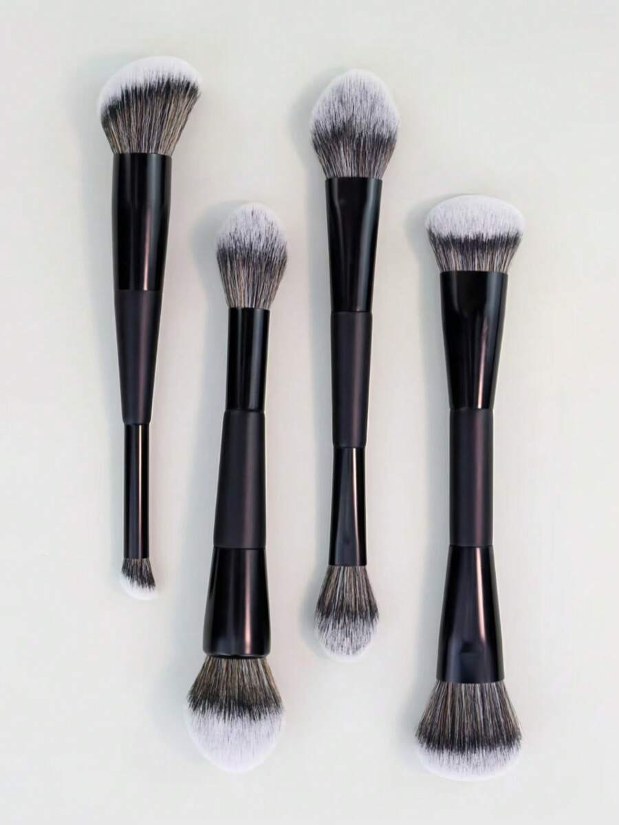 Bộ 4 cọ trang điểm hai đầu, đa năng: cọ má hồng, cọ nền, cọ phấn phủ, cọ highlight, cọ che khuyết điểm, cọ má hồng, phù hợp cho nữ giới. Bộ cọ trang điểm, bộ dụng cụ trang điểm, bộ trang điểm hoàn chỉnh, bộ cọ trang điểm, bộ trang điểm đầy đủ, bộ cọ, bộ cọ trang điểm, bộ quà tặng trang điểm, quà tặng kèm, cọ trang điểm chuyên nghiệp, bộ trang điểm hoàn chỉnh. - màu đen - Xem 1