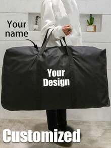 定制旅行行李袋、防潮储物袋、棉被衣物储物袋、超大储物袋、大容量可折叠储物袋、耐用行李袋，配有双拉链和加固手柄，坚固的超大储物袋，适合搬家、旅行和宿舍，适合户外女性男性旅行度假