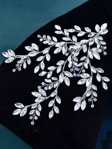 1件时尚闪亮水晶新娘婚礼发饰，优雅公主金属头饰，适合婚礼、生日和特殊场合，圣诞节、感恩节女士头巾冬季发带保暖头巾 - 銀色 - 查看 5