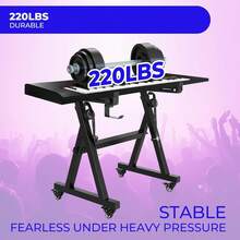 GCCSJ Piano Keyboard Stand And Bench Set,Adjustable Keyboard Stand,Portable Piano Stand,Piano Keyboard Stand & Bench Set - Adjustable 54-88 Key Electric Piano Stand With Wheels & Headphone Holder | Portable Keyboard Stand For Home, Studio & Stage Performances | Sturdy X-Frame Design With Quick-Release Lock - 黑色 - 查看 3