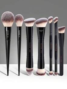 MAANGE 2/5/7/12pcs Professional Makeup Brush Set, Including Blush Brush, Foundation Brush, Powder Brush, Eye Shadow Brush, Highlighter Brush, Contour Brush, Halo Brush, Concealer Brush, Nose Shaping Brush, Suitable For Daily Makeup, Portable Travel Makeup Brush Set, Gift For Women/Girls, Makeup Brush Set, Makeup Brush Set, Makeup Brush Set, Complete Makeup Brushes, Makeup Brush Set, Complete Makeup Tools, Makeup Brush Set, Makeup Brush Set, Makeup Gift Set - Black - View 13