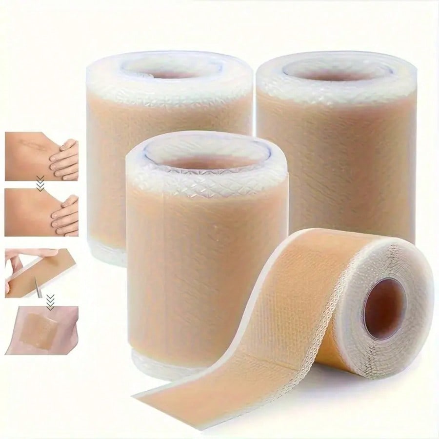 2 Rolls Medical-Grade Hypoallergenic Silicone Scar Covering Tape - Gentle, Washable, And Reusable For Surgical Scars, C-Section Scars, And Keloid Scars - Soft, Breathable, And Water-Resistant Silicone Scar Sheets For Effective Scar Management