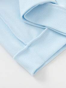 Balabala Young Girls Sweatshirt Autumn Embroidered Sweet Collar Top - Ice Blue - View 6