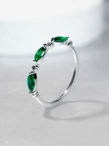 1 anel feminino de prata S925, estilo luxuoso, conjunto de anéis empilháveis e modernos, estilo influenciador moderno, adequado para várias ocasiões, presente para feriados como Natal, Ação de Graças, formatura, casais e melhores amigos