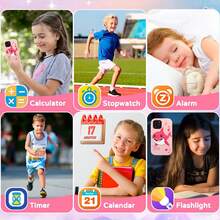 Children's Mobile Phone Toy, Cute Silicone Case Design, 2.8-Inch Touch Screen With Camera, Built-In Learning Games And MP3 Player, Suitable For Boys And Girls Aged 3-12 As A Gift Set