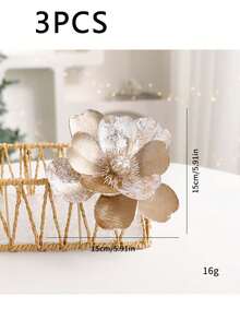 1/2/3 件圣诞闪光人造花圣诞树 DIY 装饰圣诞婚礼节日派对家居花瓶装饰