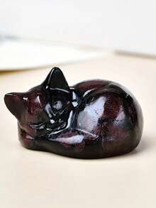 Exquisite Natural Crystal Carving Cat, Unique Design, Healing Crystal, Stones Containing Energy, Energy Healing Meditation Stone, Perfect For Home Decor & Gift Giving, For Pocket Decoration, For Holiday Gift, From The Brand CUPIDCRYSTAL