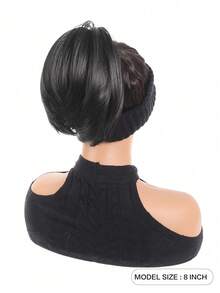 Extensiones de cabello postizo rizado y desordenado con moño elástico, extensiones de cabello para mujeres, cobertura para cola de caballo, pinza para cola de caballo corta de múltiples colores, accesorios de moda para el cabello, pinzas para el cabello, accesorios de otoño, pinzas para el cabello de invierno, accesorios para atuendos de vacaciones, accesorios de verano para la playa - Multicolor - Ver 4