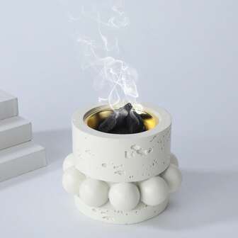 1pc Cute Hollow Stone Incense Burner, Incense Holder, Decor, Candle Holder, Aroma Diffuser, Home Decor, Bedroom, Living Room, Yoga, Office, Classic Candlelight Dinner, Decoration, Holiday, Graduation, Back To School, Women Gift, Souvenir