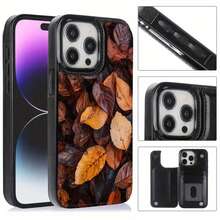 Funda tipo cartera con tapa para phone, de piel sintética, con soporte. Diseño elegante con ranura para tarjetas. Compatible con phone 16 Pro, 15, 14, 13, 12 Pro Plus y 15 Pro. - Colores mixtos 1 - Ver 4