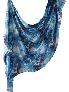 Watercolour Floral Printed Hijab Scarf Women Soft Modal Cotton Instant Hijab Wraps Shawls Long Scarves - 顏色 2 - 查看 2