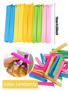 20 pezzi di Mollette colorate riutilizzabili per sigillare, Mollette portatili per la conservazione degli alimenti, Mollette a prova di umidità e polvere, Adatte per vari sacchetti di plastica e sacchetti per spuntino, Organizzazione e conservazione in cucina, Accessori da cucina, Strumenti da cucina, Applicabili a camera da letto, viaggio, ufficio, scuola, stagione back to school (disponibili 20/10/5/1 pezzi) - Multicolore - Visualizzare 9