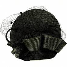 Derby Fascinators Women High Tea Party Hat Wedding Cocktail Flower Headware With Mesh And Feathers - A-ngà voi - Xem 9
