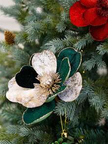 1/2/3 件圣诞闪光人造花圣诞树 DIY 装饰圣诞婚礼节日派对家居花瓶装饰