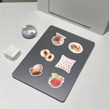 50张粉色可爱水果桃子卡通简约韩式装饰贴纸适用于DIY眼镜盒、橱柜 - 彩色 - 查看 10