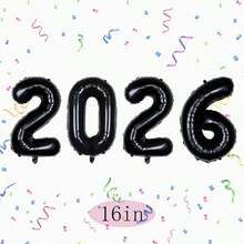 Zestaw 4 balonów foliowych z cyframi 2026, 32 cale, 2026, dekoracje imprezowe, idealne na przyjęcia urodzinowe, spotkania, rocznice, święta, imprezy plenerowe, tworzenie atmosfery, tło do zdjęć