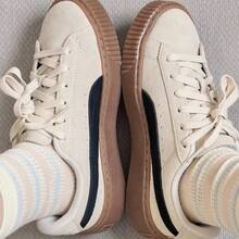 Puma 百搭休閒 輕鬆舒適 耐磨輕便女款低筒板鞋 - 卡其色 - 查看 6