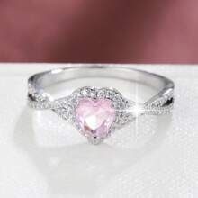 1pc Minimalist Heart Shaped Design Elegant Women Ring - Multicolor - View 42