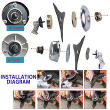 9" X 36T Teeth Carbide Tipped Blades And 10" X 3Teeth Carbon Steel Brush Cutter  Eater Blades, Brush Cutter Blade With Universal Adapter Kit For Brush Cutter  Stihl - 預設 - 查看 8