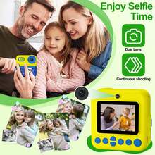 Kid Camera,Instant Print Camera With 2 Rolls Of Printer Paper, 1080P Digital Camera Toys For 3-12 Years With Christmas And Birthday Gifts For Girls And Boys 3 4 5 6 7 8 9 10 11 12 Years Old. Halloween, Christmas, Thanksgiving Day