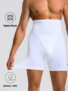 Men's Slimming Underwear, Compression Shorts, Waist Shaper, Leg Shaping Briefs - White - View 5