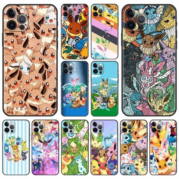 Coque de téléphone en silicone souple Anime Evoli pour Apple 13 12 Mini 11 Pro Max, X XS XR 7 8 Plus 6 6S SE 2020 5 5S