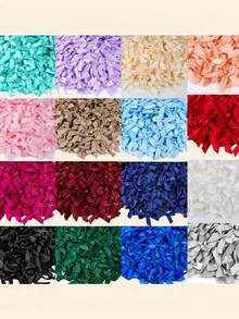 50pcs/Pack Silk Satin Ribbon Bows, For Gift Wrapping Decoration, Making Hair Clips & Headbands, Gift Packaging, Gift Baskets, Birthday Packages, Holiday Decor, Office Decor, Wreaths, Weddings, Bridal Showers, Parties - Multicolor - View 3