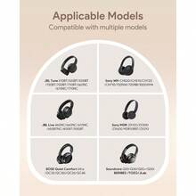 YQQ Headphone Case Soft For  Tune 510BT 520BT 500BT 720BT  WHCH520 510 720 710 BERIBES SoundCore Q20 30 TOZO KVIDIO JLab  UltraThin Headphones Case Bag Travel Carrying Universal Beige LXY2179 - 米色 - 查看 2