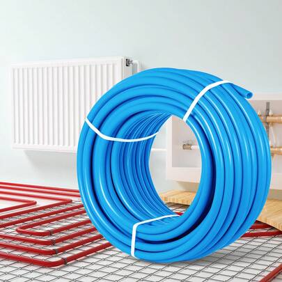 Tubo Pex,tubo Pex de 1 pulgada, manguera Pex flexible de 300 pies, bobina de tubo Pex sin barrera de oxígeno, línea de agua Pex de 80-160 psi, tubería Pex azul para plomería de agua fría y caliente, sistema de calefacción de piso radiante de circuito abierto