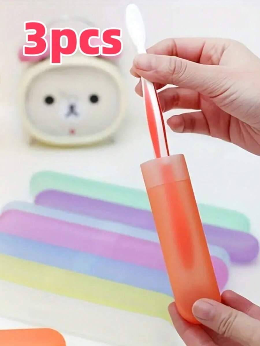 1pcs/3pcs/5pcs Toothbrush Case Mixing Portable Tooth Brush Cover Holder Toothbrush Hygiene Care Outdoor Supplies Random Color For Travel Toothbrush Case Travel Hiking Camping Covers Protector Suitable For Outdoor Travel And Household Bathroom Organizer Accessories Home Gadget School Supplies School Stuff For College Dorm For Student Toothbrush Cover Toothbrush Cases Toothbrush Toothbrush Protector For Travel Bathroom Travel Essentials For Travel Accessories For Holiday Vacation Holiday Essentials Mini Perfume For Women Perfume For Men Perfume Beach Bottle Travel Must Haves Summer School Accessories Back To School Back To School Supplies ﻿ - Long Multi-color 3PCS - View 1