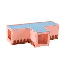 ITANDME Hamster Tunnel Spielzeug, T-förmiges Hamster Filz Versteck Haus, Ratte interaktives Versteck Verstecke & Tunnel Erkundungsspielzeug, Hamster Beschäftigungsspielzeug für Ratten Hamster Wühlmäuse Lemminge