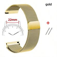 1 件男女通用磁扣米兰环不锈钢表带，兼容三星 Galaxy Watch 6/5/4、手表、手表、22 毫米 20 毫米 18 毫米 - 平口磁吸米蘭帶 - 查看 20
