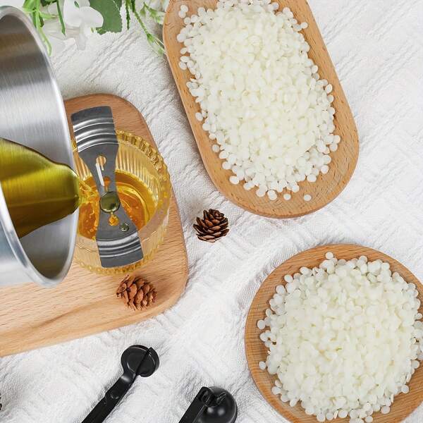 100/1000/1500/2000g Soy Wax Flakes For DIY Candle Making, Crafts, And Resin Projects – High-Quality, Smooth & Glossy Finish, Homemade Candles | Rounded Beads | Natural Soy Wax, Candle Making Supplies