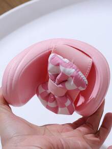 1双夏季新款蝴蝶结软底儿童女童幼儿家居拖鞋，旅行必备，儿童拖鞋 - 粉色 - 查看 5