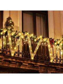 1 pieza Cinta de luz LED, Cinta de luz de hadas para árbol de Navidad, sin enchufe, alimentada por batería, decoración navideña interior para bodas, jardín, hogar, sala de estar, boda, Halloween, Navidad, decoraciones para fiestas, regalo perfecto para cumpleaños y decoraciones interiores y exteriores con caja de regalo de cinta y acentos de cinta de satén, con adornos brillantes, luz para árbol de Navidad