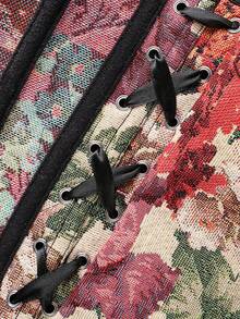 这款多功能彩绘晚礼服：配有可拆卸泡泡袖和修身外层束腰，适合约会之夜和节日舞会。 - 彩色 - 查看 7