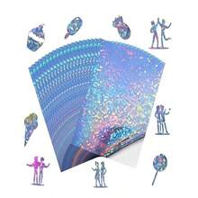 Holographic Printable Sticker Paper, Vinyl Rainbow Sticker Paper For Inkjet & Laser Printer, 10 Sheets Dries Quickly Waterproof Sticker Paper A4- 8.27 X 11.7 Inch - A4 - View 10