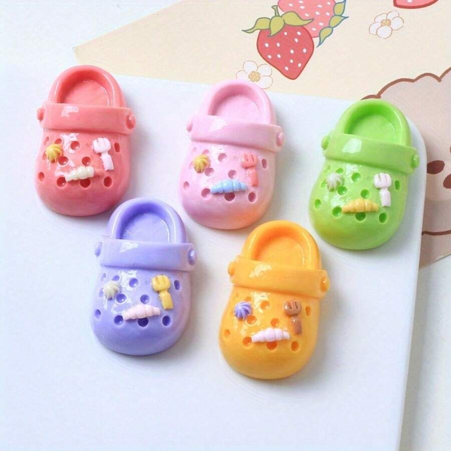 2/3/6/9/12 chiếc nam châm tủ lạnh hình dép hoạt hình, Bộ nam châm tủ lạnh hình bầu dục bằng nhựa trang trí dễ thương, Nam châm bảng trắng và văn phòng nhà bếp vui nhộn, Hoàn hảo làm quà tặng trang trí nhà cửa vào Lễ Tạ ơn, Giáng sinh và Halloween - Nhiều màu - Xem 1