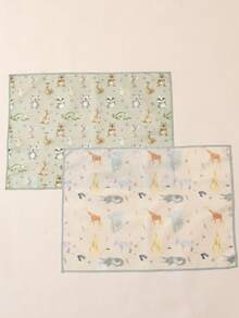 2 件防水婴儿换尿布垫可折叠婴儿换尿布垫，多用途换尿布台垫 - 彩色 - 查看 3