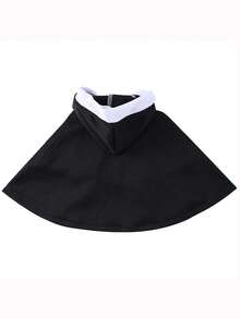 宠物展犬服装，万圣节角色扮演服装，黑白连帽斗篷宠物服装 - 彩色 - 查看 6