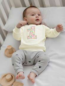 Newborn Baby Sweatshirts - 米色 - 查看 3